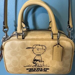 Coach Yellow Charlie Brown Handbag